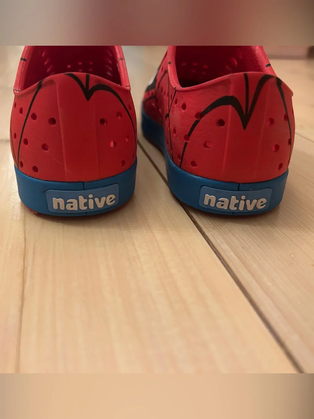 Native Shoes Kids Spider-Man Red & Blue Slip-On Water Shoes
